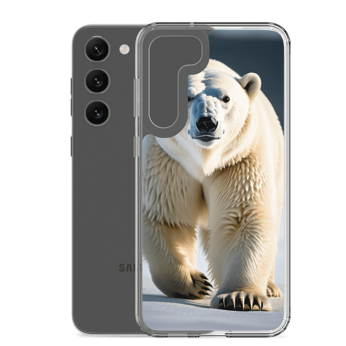 S23 Ultra Case – Polar Bear Design | Fits Galaxy S10 to S25 (Plus & Ultra)