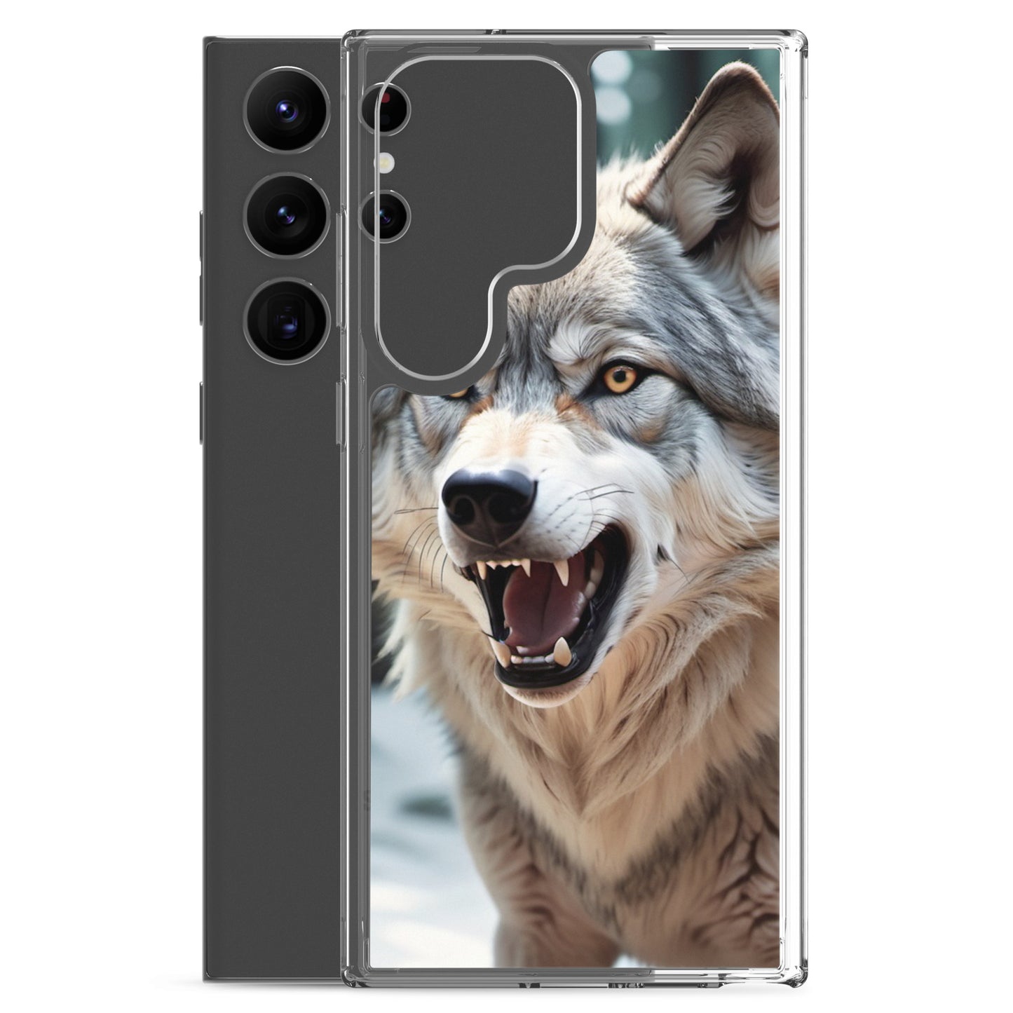 🐺 S24 Ultra Case – Fierce Wolf Design | Fits Samsung Galaxy S10 to S25 (Plus & Ultra Included)