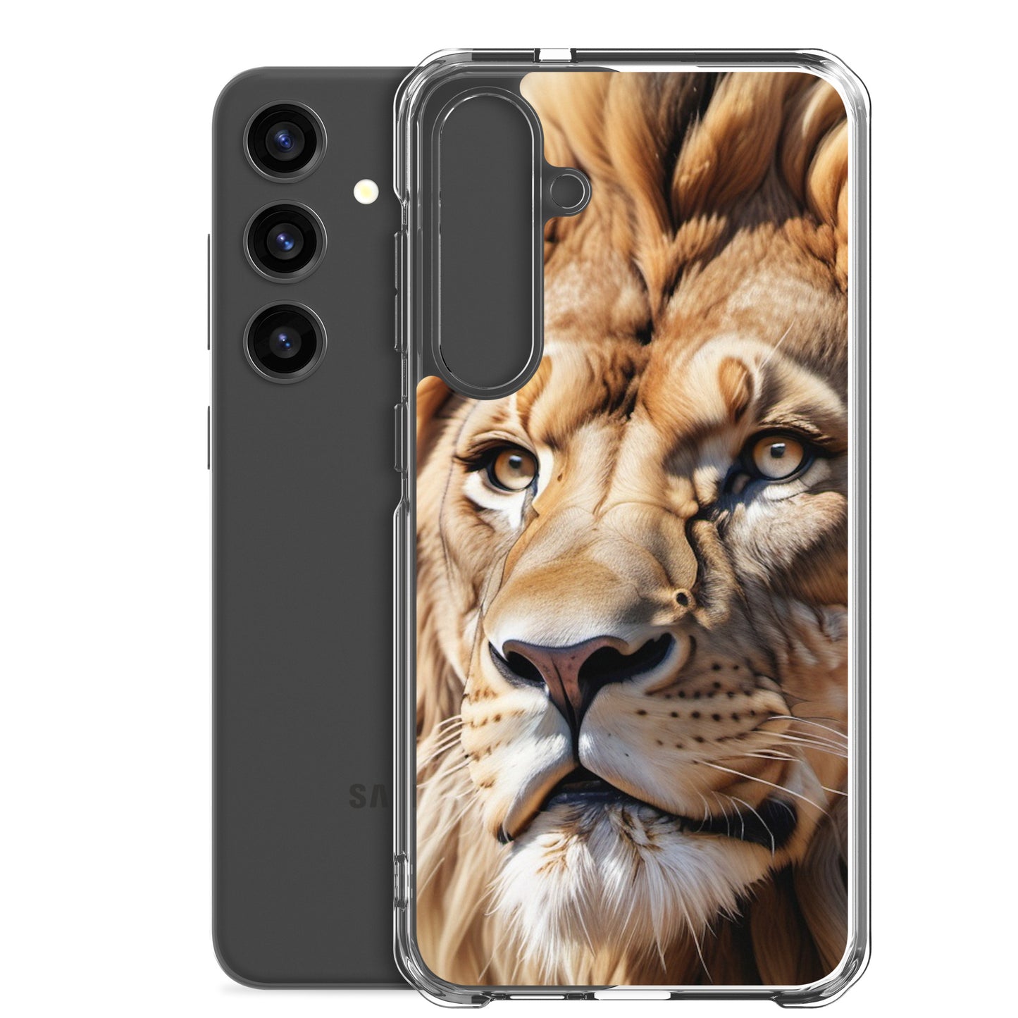 🦁 S24 Ultra Case – Majestic Lion Design | Fits Samsung Galaxy S10 to S25 (Plus & Ultra Included)