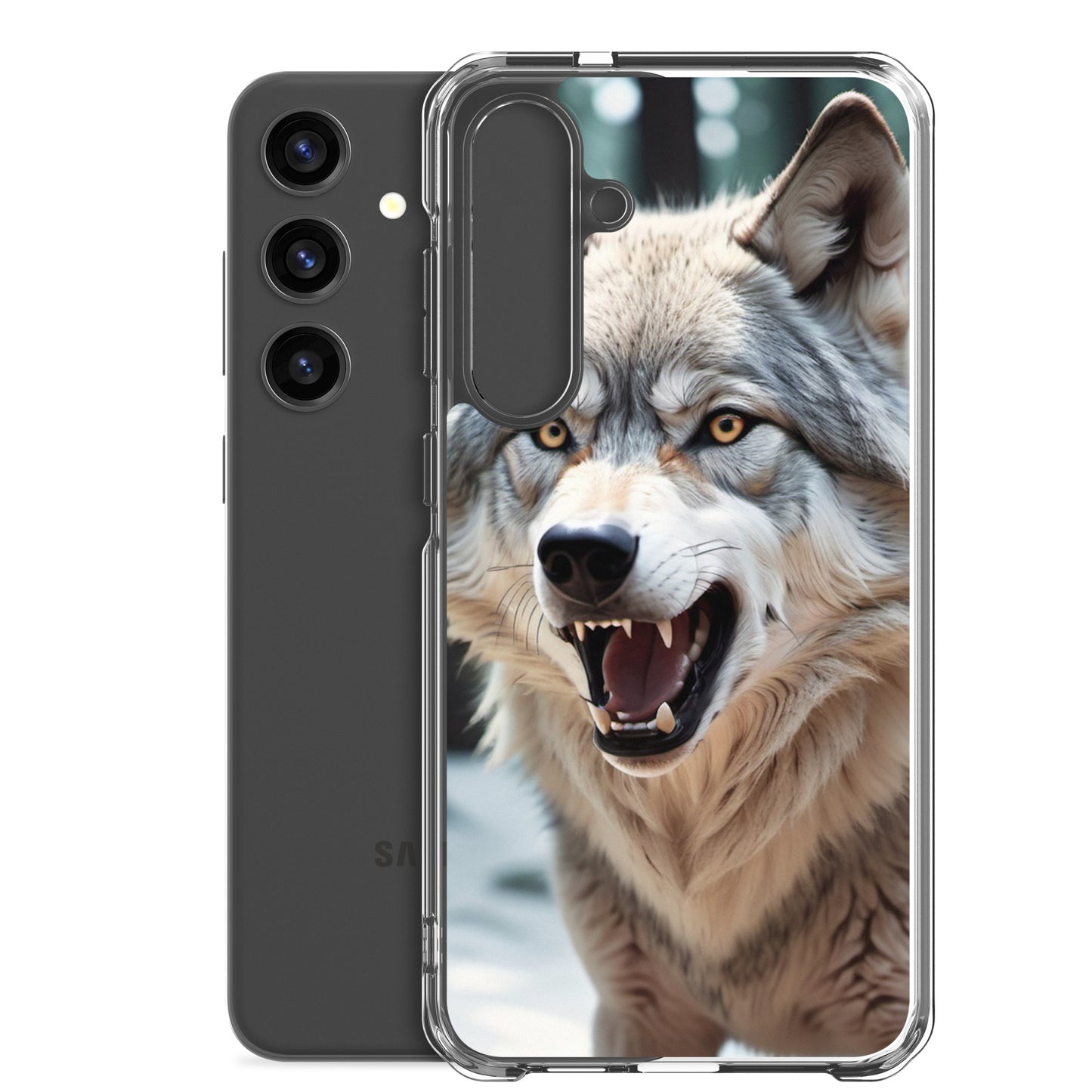 🐺 S24 Ultra Case – Fierce Wolf Design | Fits Samsung Galaxy S10 to S25 (Plus & Ultra Included)