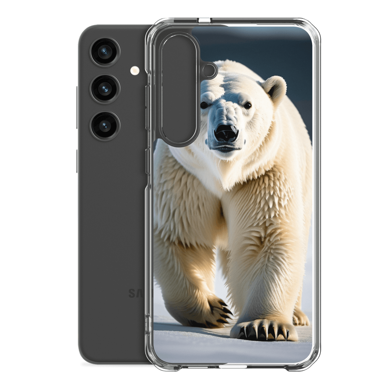 S23 Ultra Case – Polar Bear Design | Fits Galaxy S10 to S25 (Plus & Ultra)