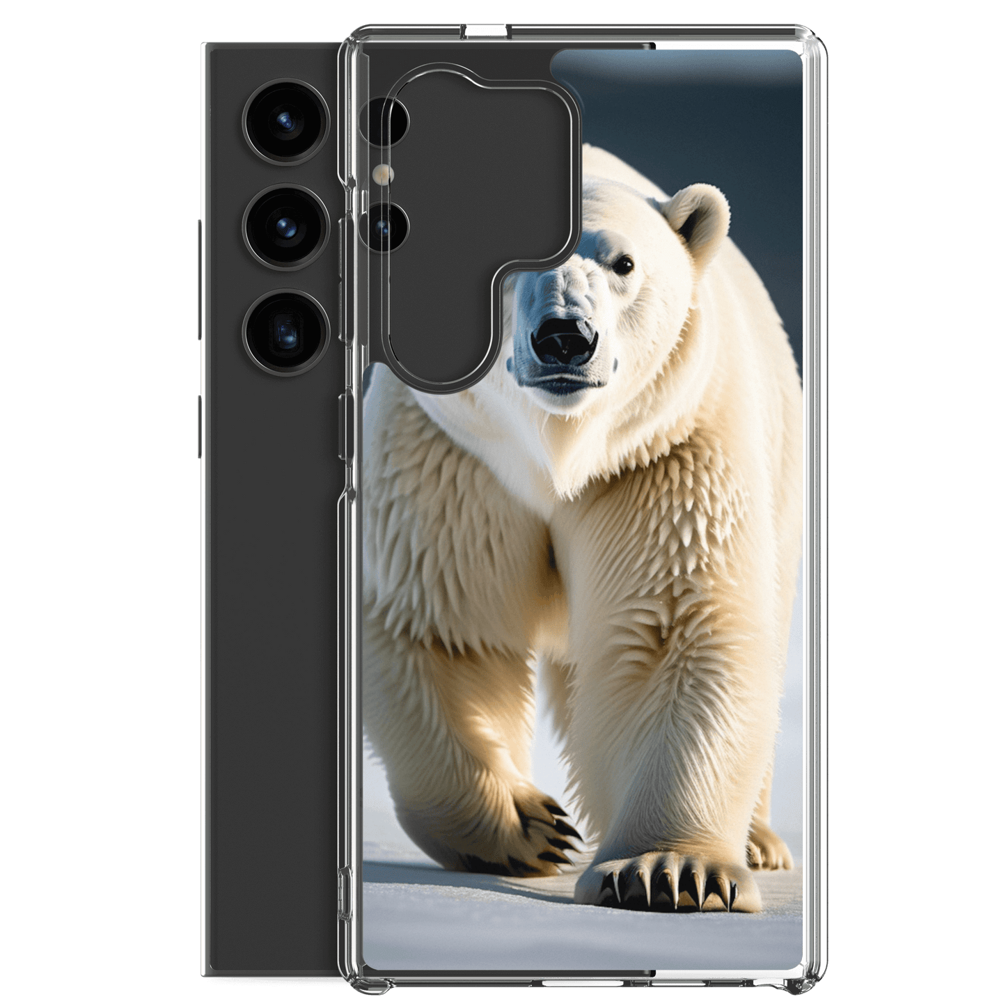 S23 Ultra Case – Polar Bear Design | Fits Galaxy S10 to S25 (Plus & Ultra)