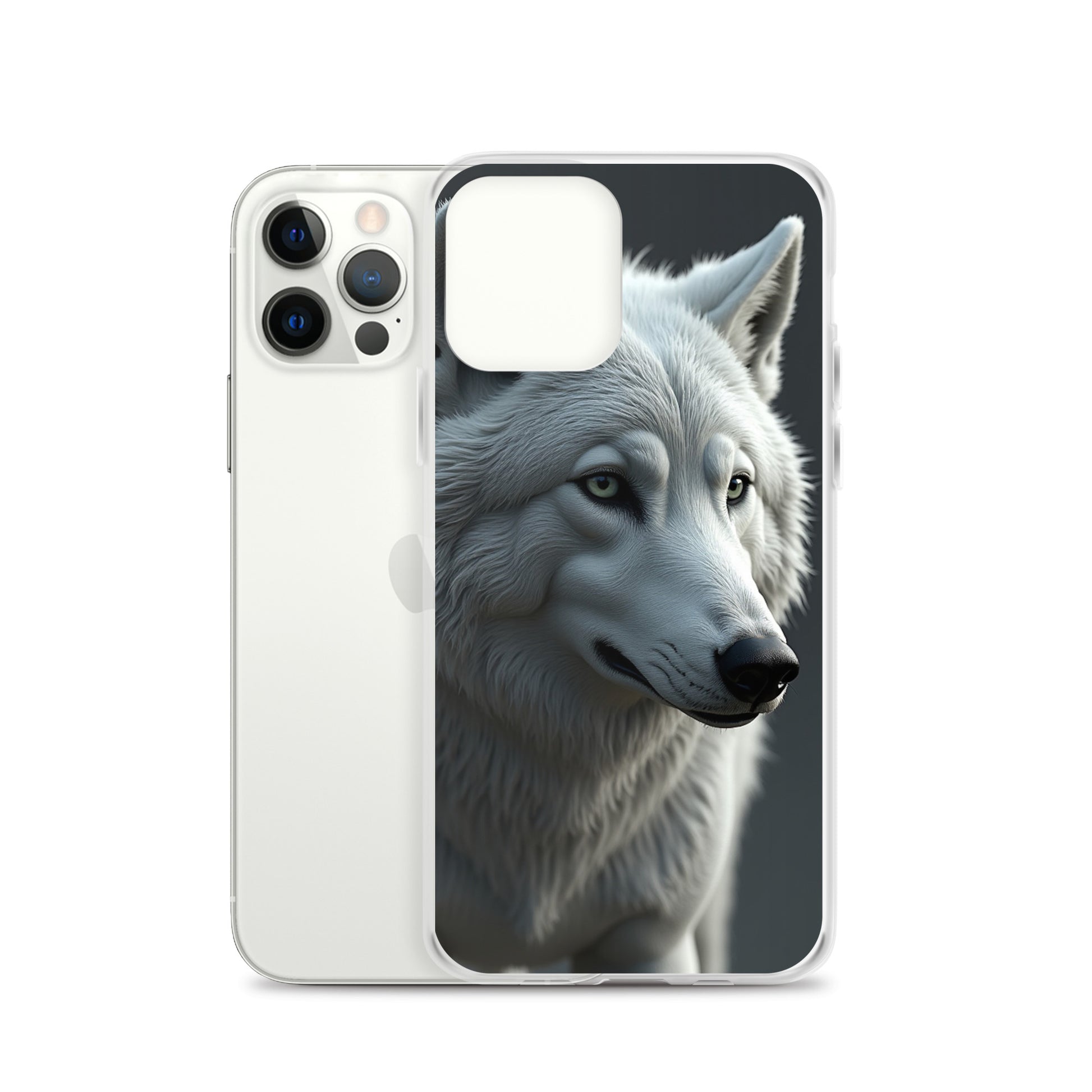 Superficient iPhone 12 Pro Max Case – Majestic Arctic Wolf Design (Fits iPhone 7–16)