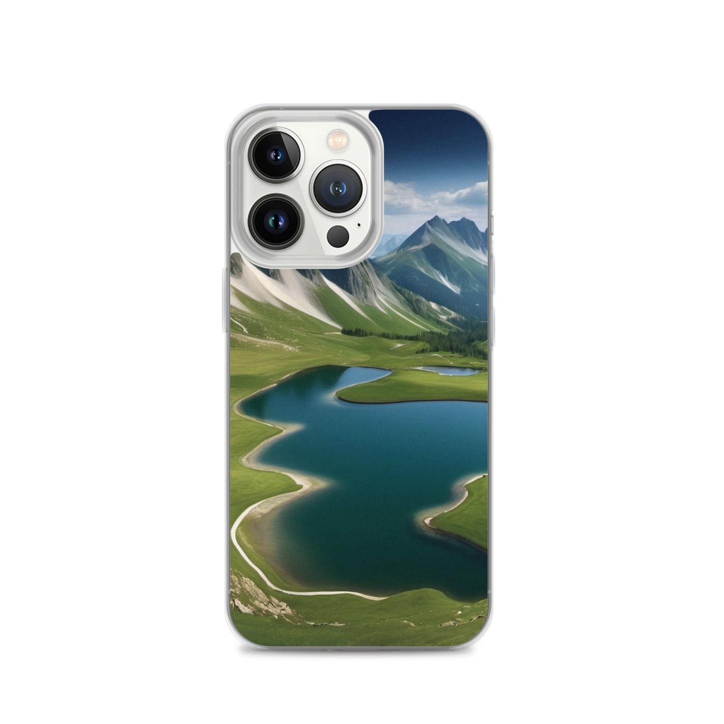 Alpine Lake View & Mountain Valley Scene iPhone 11 Pro Case, iPhone 12 Mini Case & More – Available for iPhone 7 to 16 iPhone 13 Pro