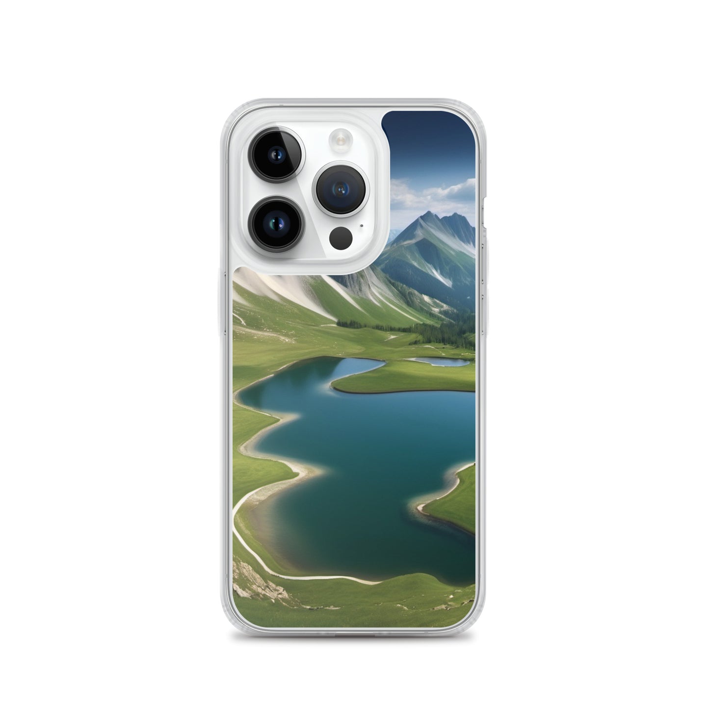 Alpine Lake View & Mountain Valley Scene iPhone 11 Pro Case, iPhone 12 Mini Case & More – Available for iPhone 7 to 16 iPhone 14 Pro