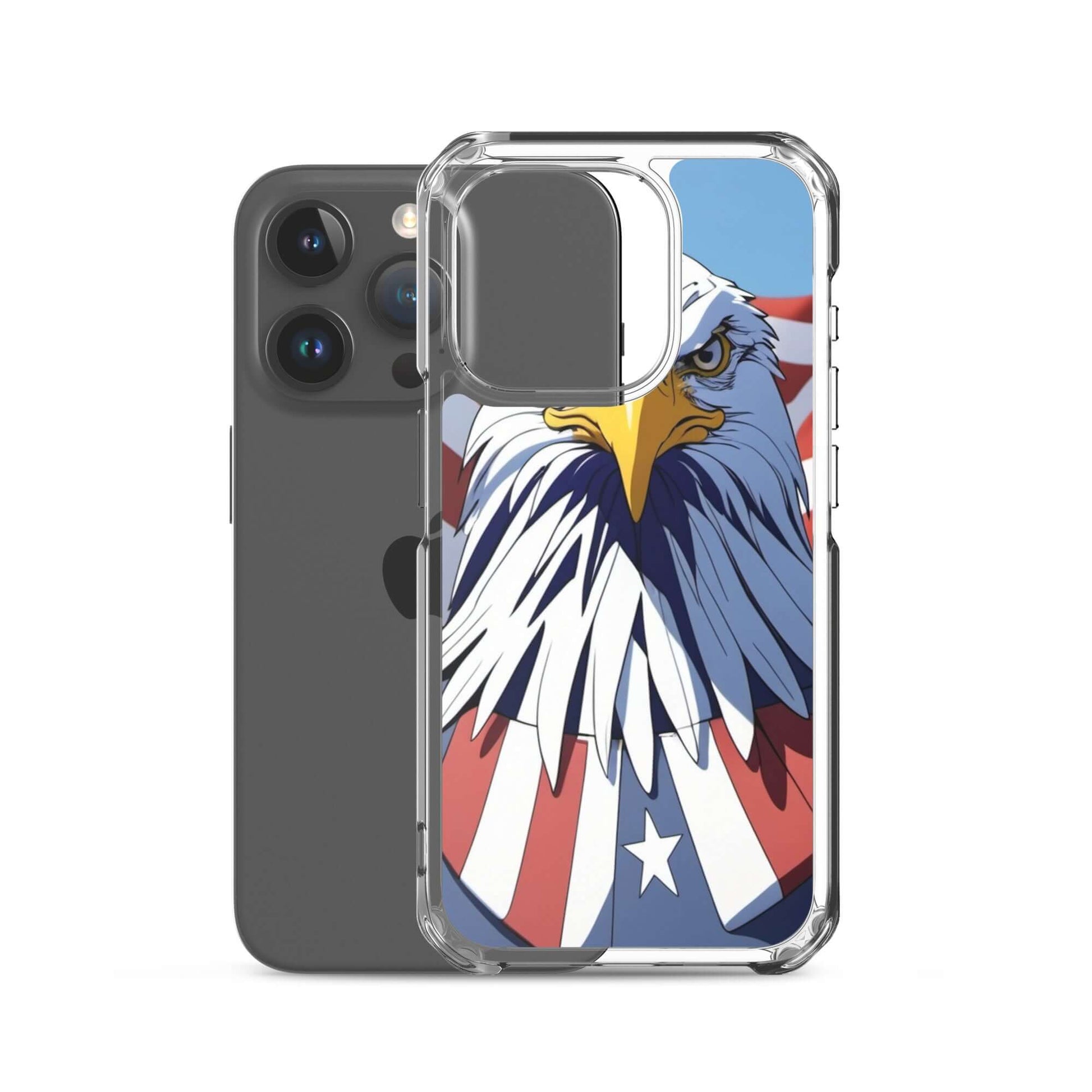 🦅 Superficient iPhone 15 Plus Case: Cartoon Bald Eagle Design (Fits iPhone 7–16)