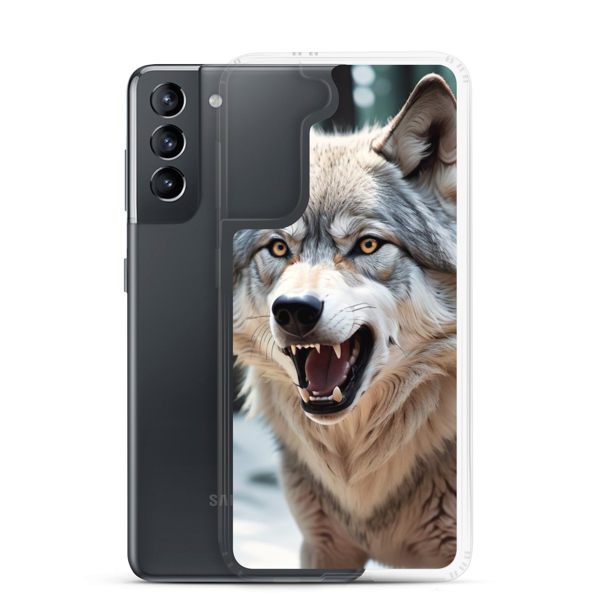 🐺 S24 Ultra Case – Fierce Wolf Design | Fits Samsung Galaxy S10 to S25 (Plus & Ultra Included)