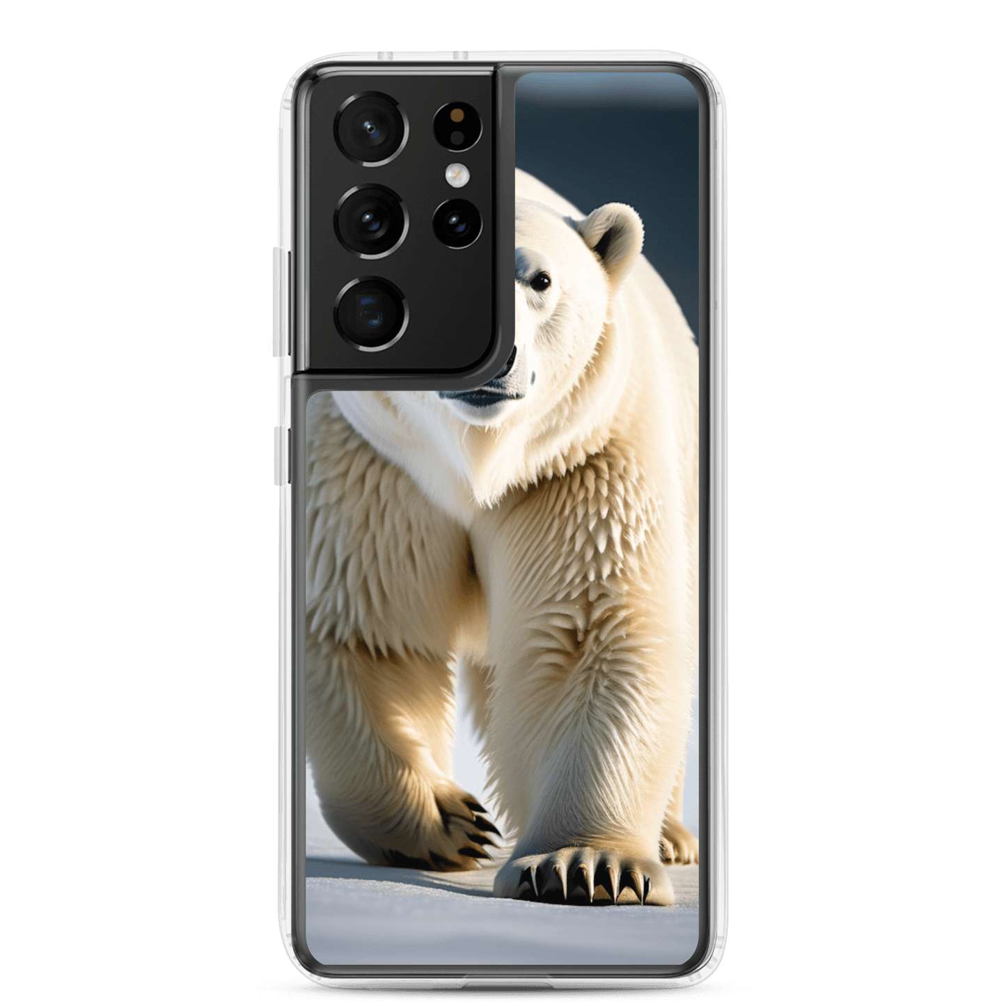 S23 Ultra Case – Polar Bear Design | Fits Galaxy S10 to S25 (Plus & Ultra) Samsung Galaxy S21 Ultra