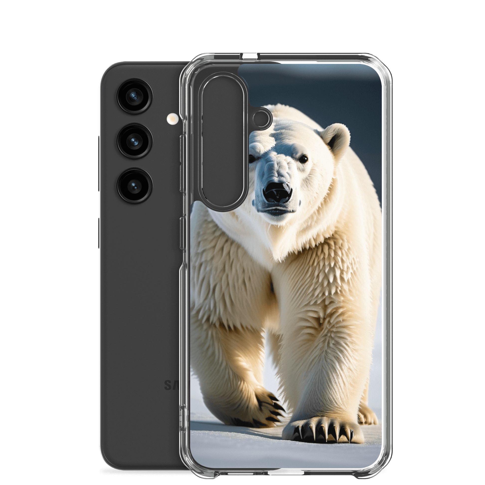 S23 Ultra Case – Polar Bear Design | Fits Galaxy S10 to S25 (Plus & Ultra)