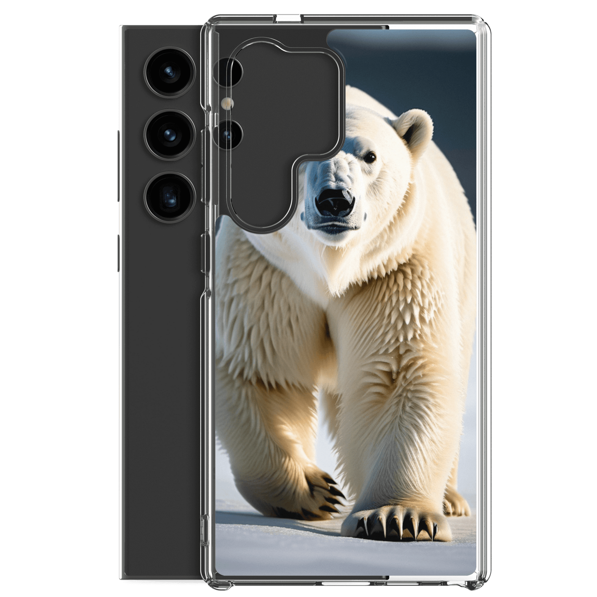 S23 Ultra Case – Polar Bear Design | Fits Galaxy S10 to S25 (Plus & Ultra)
